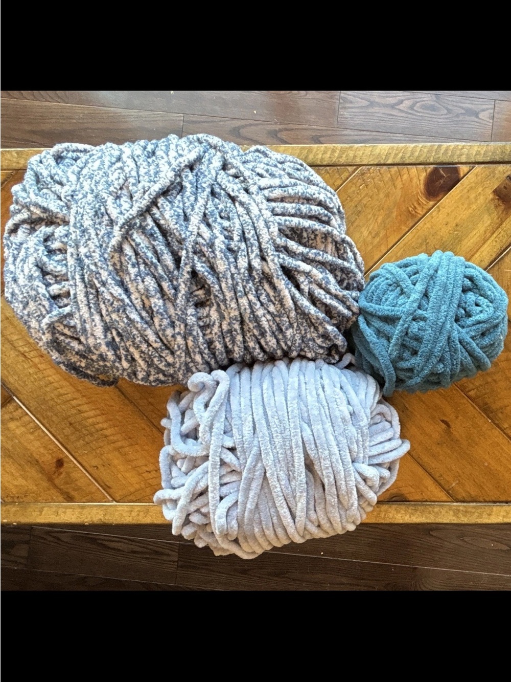 Soft Chenille Home Yarn Bundle- blue lot